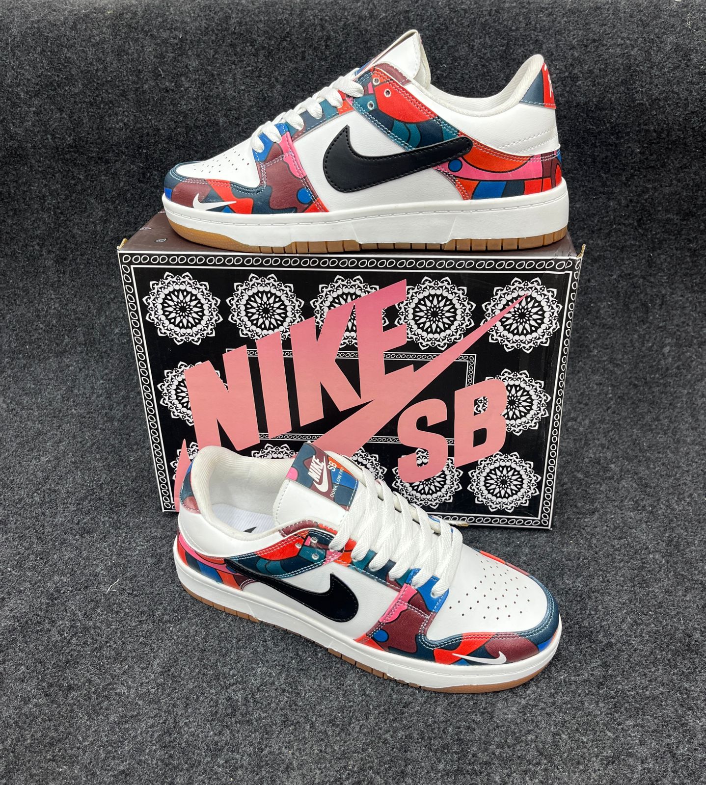 Stussy SB Dunk Low Sneakers — Multi-Color Streetwear Edition