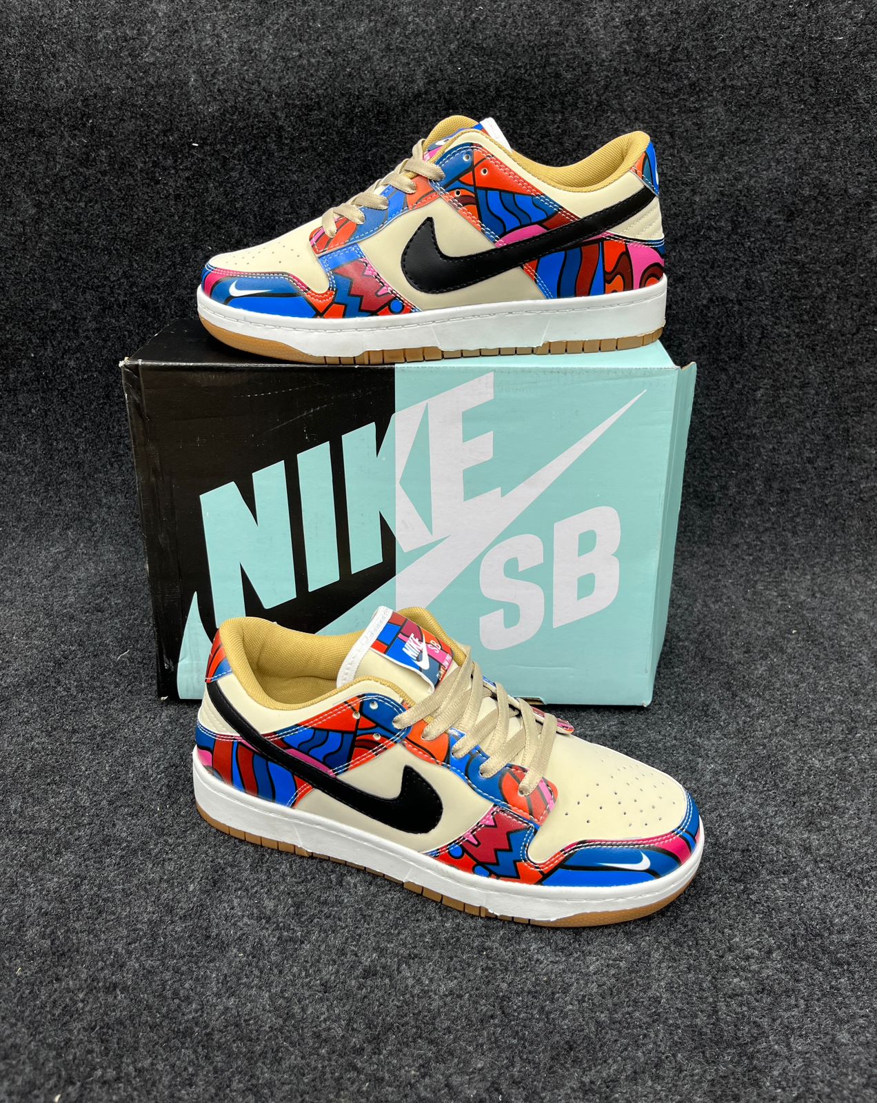 Stussy SB Dunk Low Sneakers — Multi-Color Streetwear Edition